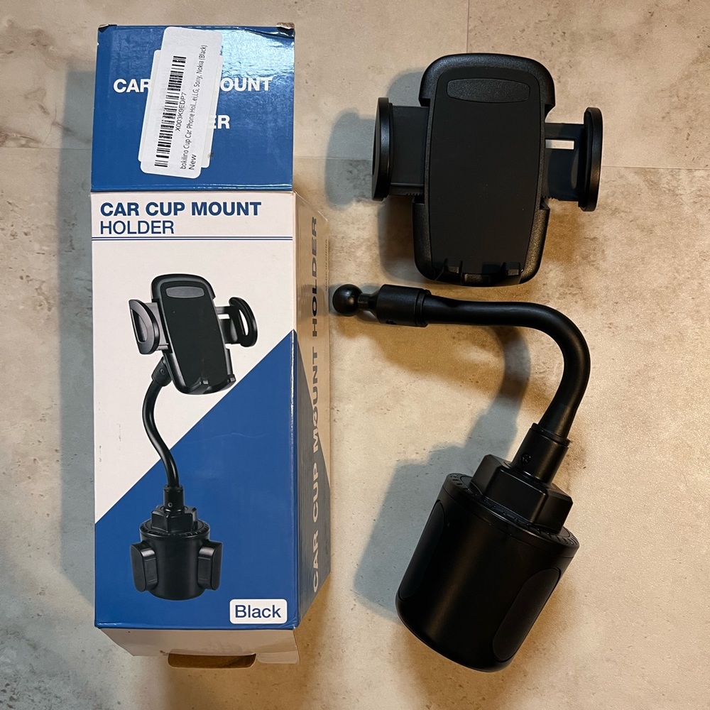 Adjustable car cup phone holder
